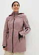 Giacca lunga tecnica impermeabile con pile teddy, bonprix