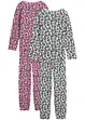 Pigiama con cotone biologico (pacco da 2), bonprix