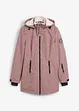 Giacca lunga tecnica impermeabile con pile teddy, bonprix