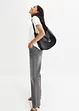 Jeans wide leg elasticizzati, vita media, bonprix