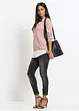 Maglione in filato fine con inserti effetto camicia, bonprix