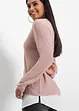 Maglione in filato fine con inserti effetto camicia, bonprix