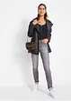 Mom jeans elasticizzati comfort, vita media, bonprix