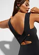 Costume intero modellante a compressione forte con scollo a V, bonprix