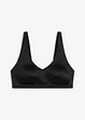 Bralette imbottita senza ferretto in materiale lucido, bonprix