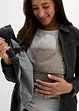 Giacca di jeans prémaman 2 in 1 con inserto babywearing e cintura da annodare, bonprix