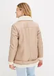 Giacca shearling lunga con pelliccia sintetica, bonprix