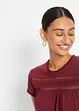 Maglia in cotone con pizzo, bonprix
