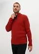 Maglione con zip e cotone, bonprix