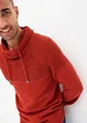 Maglione con collo a scialle e cotone, bonprix