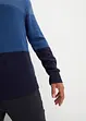 Maglione con collo e bottoni in color block con cotone, bonprix