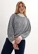 Maglione a righe con colletto alto, bonprix