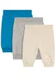 Pantaloni in felpa in cotone biologico (pacco da 3), bonprix