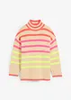 Maglione oversize con righe neon, bonprix