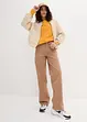 Pantaloni in twill Essential, a vita alta, bonprix