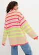 Maglione oversize con righe neon, bonprix