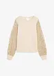 Maglione con maniche in paillettes, bonprix