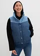 Gilet in jeans trapuntato, bonprix