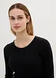 Maglione a costine in lana merino, bonprix