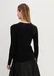 Maglione a costine in lana merino, bonprix