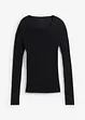 Maglione a costine in lana merino, bonprix