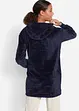 Giacca lunga da casa in pile ultra morbido con cappuccio, bonprix