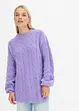 Maglione oversize con lavorazione a trecce, bonprix