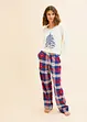 Pigiama con pantaloni in flanella, bonprix