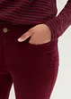 Pantaloni a zampa in velluto elasticizzato con cinta comoda a vita alta, bonprix