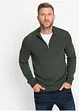 Maglione con zip e cotone, bonprix