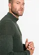 Maglione con zip e cotone, bonprix