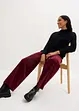 Pantaloni in velluto a coste con cinta comoda, vita alta, bonprix