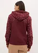 Felpa con cappuccio e cerniera in puro cotone, bonprix