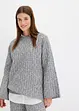 Maglione oversize con lavorazione a trecce, bonprix