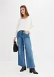 Jeans wide leg, a vita media, bonprix