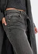 Jeans wide leg, a vita media, bonprix