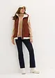 Gilet double face in pile teddy, bonprix