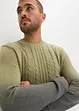 Maglione con lavorazione a trecce e colori sfumati, bonprix