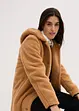Pelliccia teddy sintetica con cappuccio e tasche, bonprix