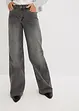 Jeans wide leg elasticizzati, vita media, bonprix