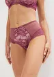 Culotte a vita alta con pizzo delicato, bonprix