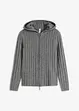 Cardigan a coste con cappuccio, bonprix