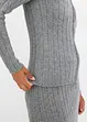 Cardigan a coste con cappuccio, bonprix