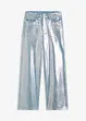 Jeans wide leg con rivestimento lucido, bonprix