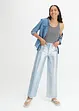 Jeans wide leg con rivestimento lucido, bonprix