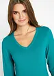 Maglione in filato fine con scollo a V, bonprix