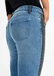 Jeans in color blocking straight, a vita bassa, bonprix