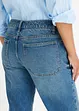 Jeans wide leg, a vita bassa, bonprix