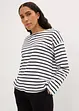 Maglia a maniche lunghe in cotone biologico con scollo leggermente a barca (pacco da 2), bonprix