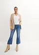 Blusa a maniche lunghe con scollo a V in viscosa fluente, bonprix